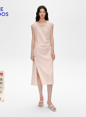 BLUE ERDOS春秋简约圆领盖袖纯棉显瘦连衣裙B255D7010