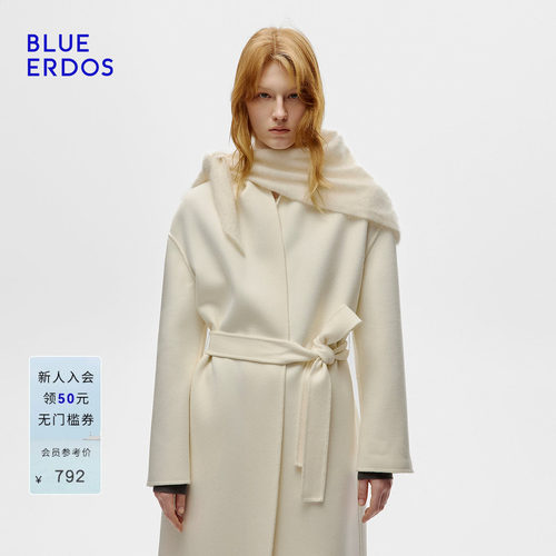 【100%山羊绒】BLUE ERDOS春季羊绒围巾保暖三角巾披肩B256R0001