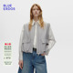 格雷系烟灰色无袖 BLUE 新品 春季 拉链女外套B256J3001 ERDOS