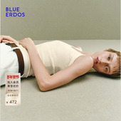 羊毛羊绒修身 多色圆领吊带背心 ERDOS冬季 新品 零感羊绒 BLUE