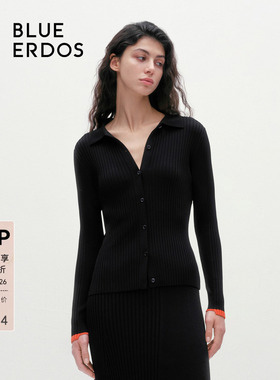 [BLUE ERDOS设计师系列]BETH系列翻领女开衫B245D1039