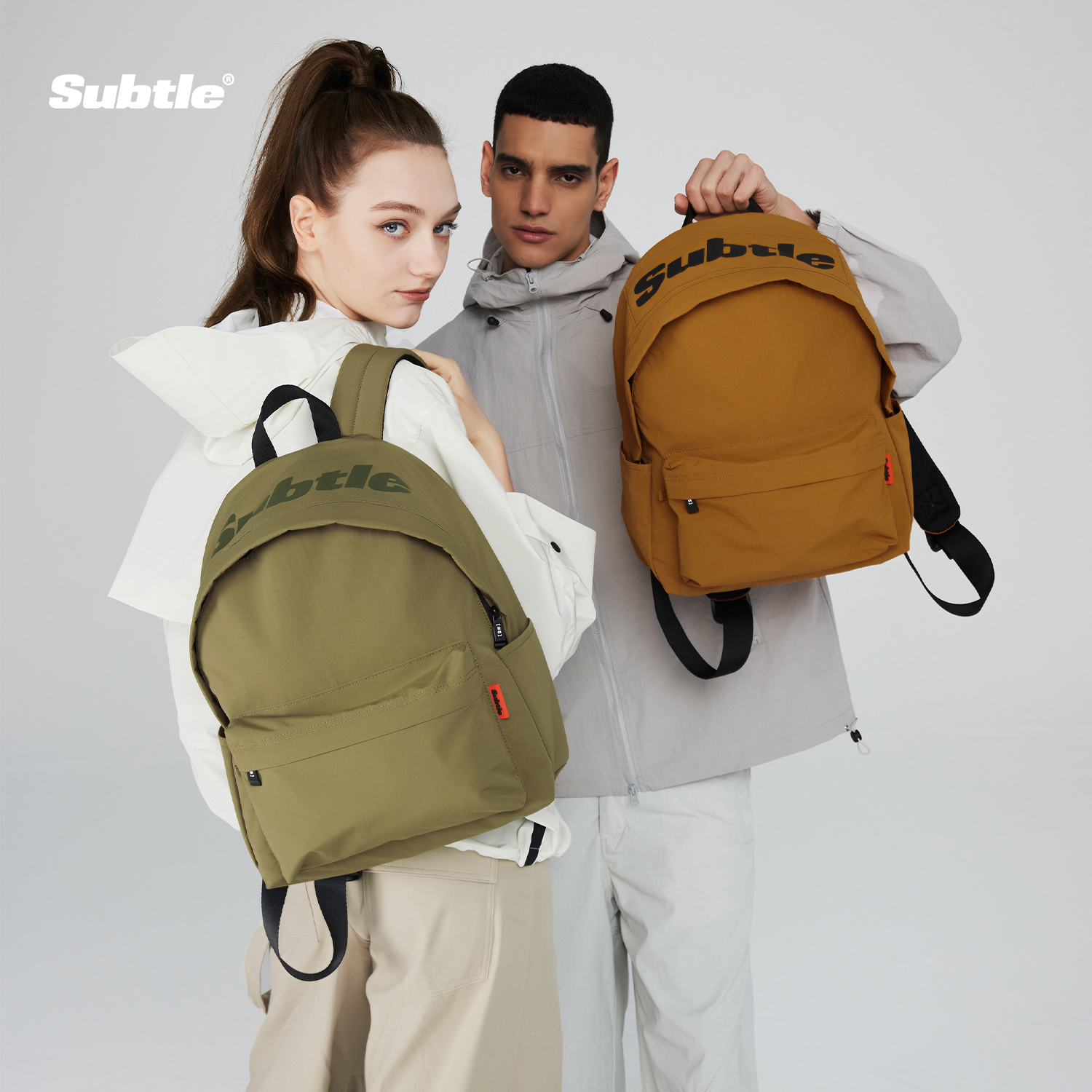 Subtle旅游双肩包男女三防面料