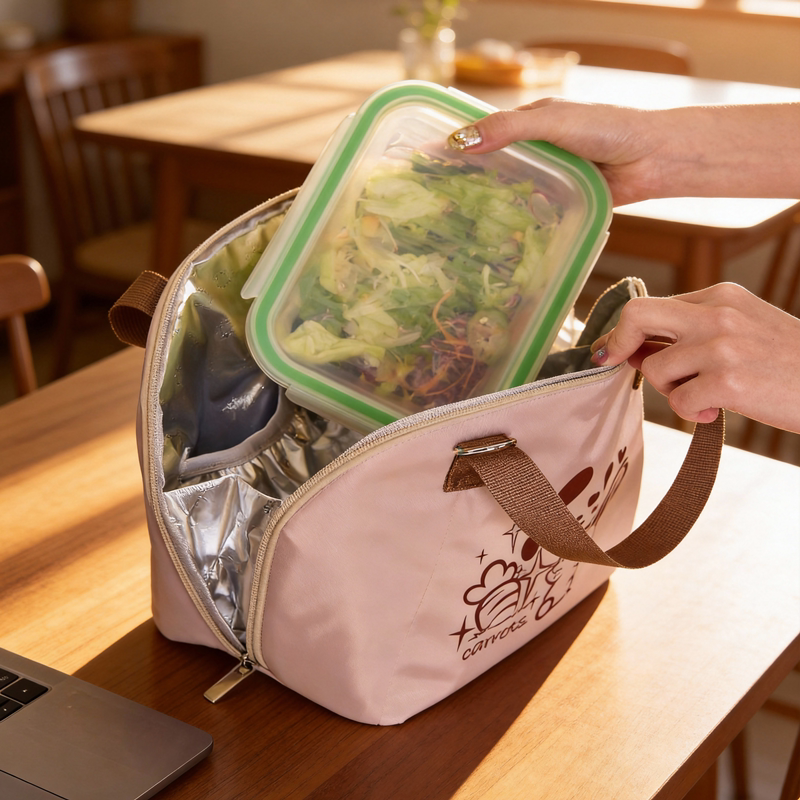 上班族带饭饭盒手提袋餐包大容量学生饭兜长效保温饭袋加厚便当包