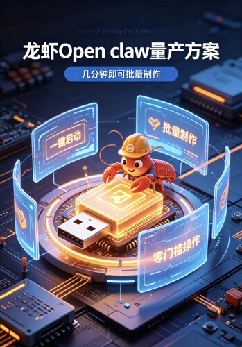 龙虾Open claw量产方案支持U盘免部署一键启动，可快速批量制作