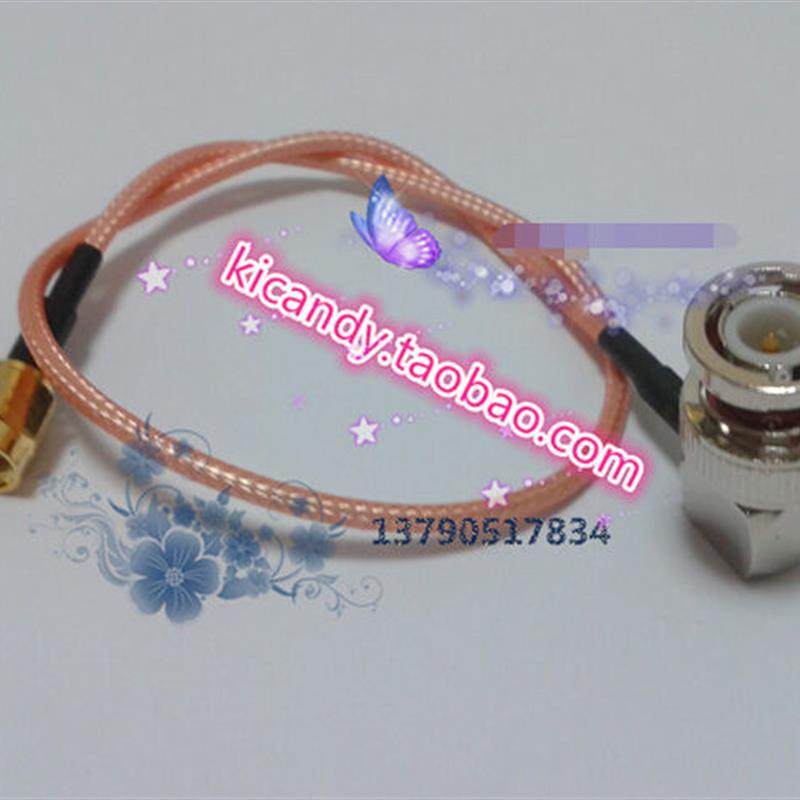 弯头BNC公转SMA公射频线 BNC/SMA-JJW转接线 50欧姆镀银RG316馈线