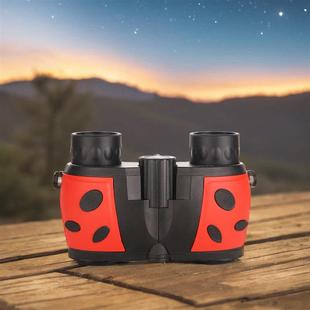 儿童望远镜七星瓢虫卡通望远镜高清科学探索玩具学生小孩望远镜