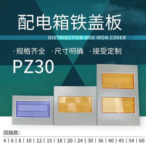 PZ30-4/6/8/10/12/15/18/20/24/36/45/54回路家用面板配电箱盖子