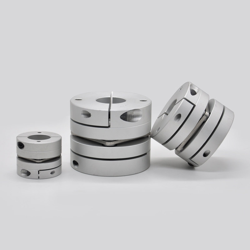 铝合金联轴器单双膜片弹性大扭矩连轴器编码器电机连接可以开键槽