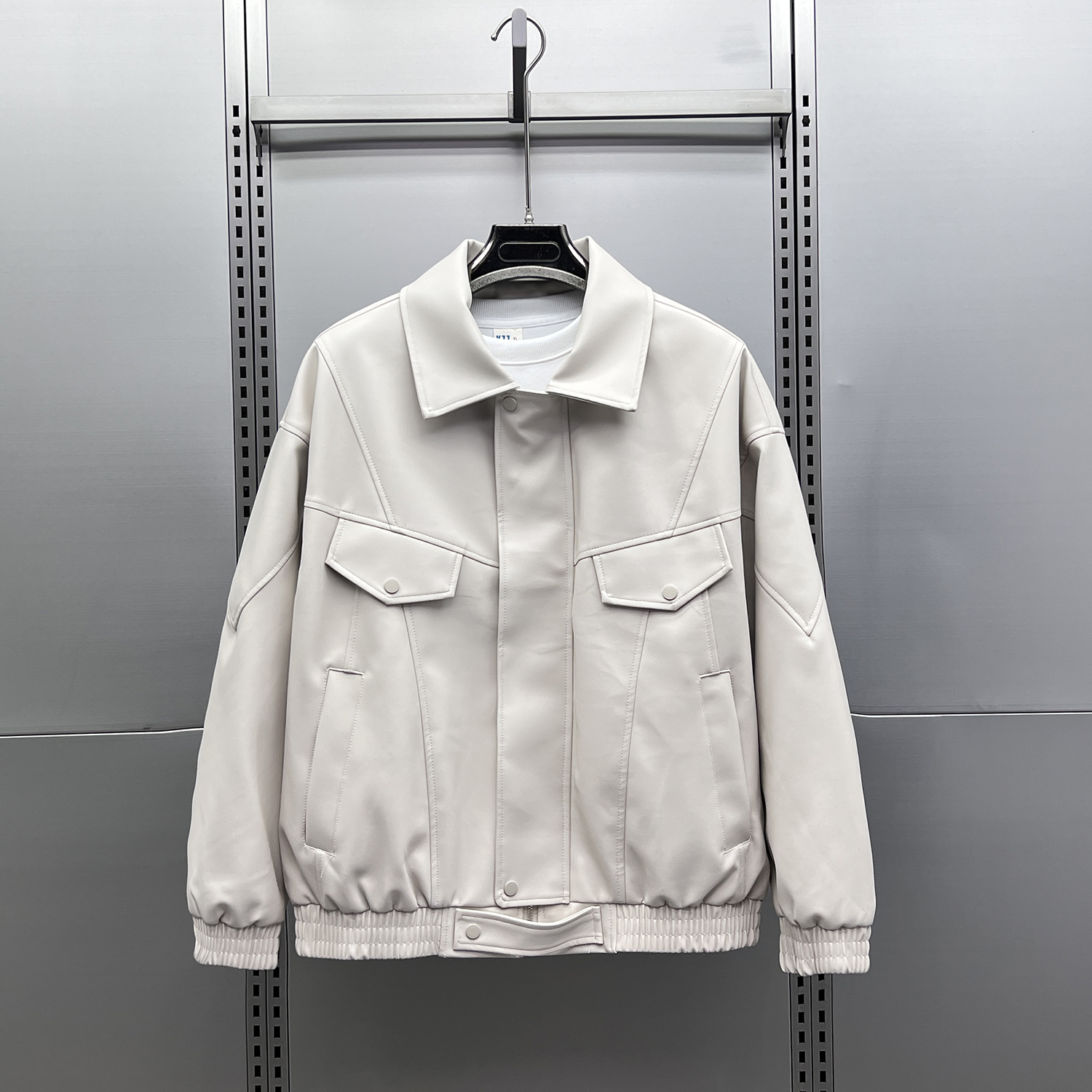 美式机车加绒皮衣男高级感厚外套