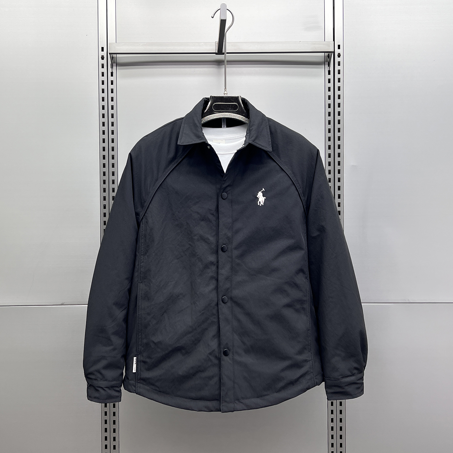 潮牌冬季百搭翻领加棉夹克外套男