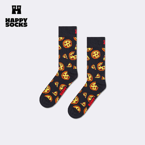 【春秋款】Happy Socks潮流百搭个性披萨厚袜子冬季百搭中筒袜
