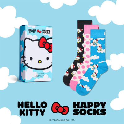 【2026新款Hello kitty联名礼盒】Happy Socks创意送礼袜子中筒袜