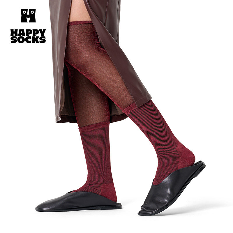 【春秋款】Happy Socks X 女神经系列小众过膝丝袜百搭长筒袜潮