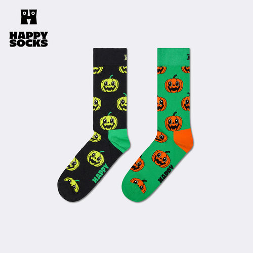 【万圣节】Happy Socks潮牌创意个性小众袜子百搭南瓜时尚中筒袜