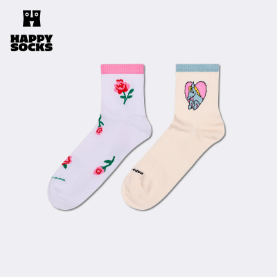 【2026新款】Happy Socks潮牌可爱中低筒袜甜美独角兽小众袜子