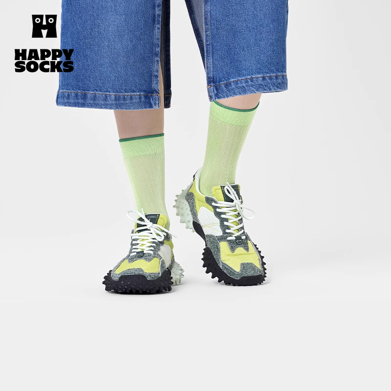 【25年新品】Happy Socks中筒袜男女秋季款多巴胺袜子潮袜学生袜
