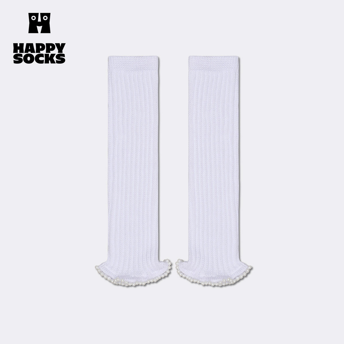 【春夏款】Happy Socks潮牌个性珍珠袜套小腿堆堆袜针织脚套