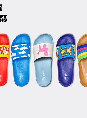 HappySocks情侣网红拖鞋拖鞋