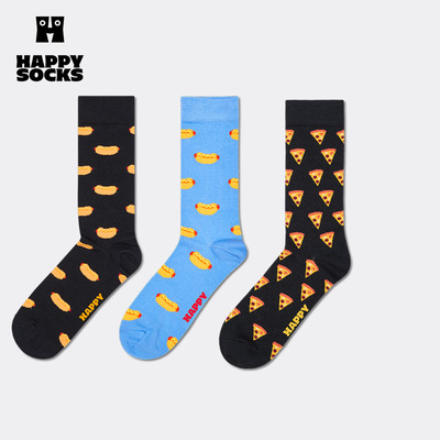 【2026春夏】Happy Socks潮牌食物系列个性棉袜子小众满印中筒袜