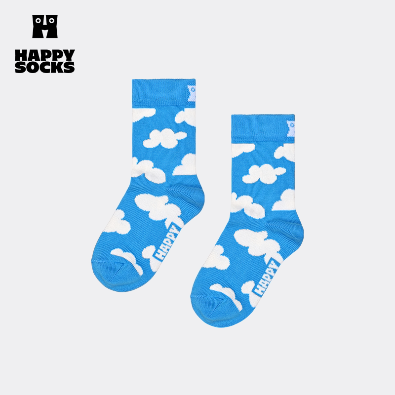 【春夏款】Happy Socks儿童云朵趣味彩袜男女小童宝宝中筒袜子