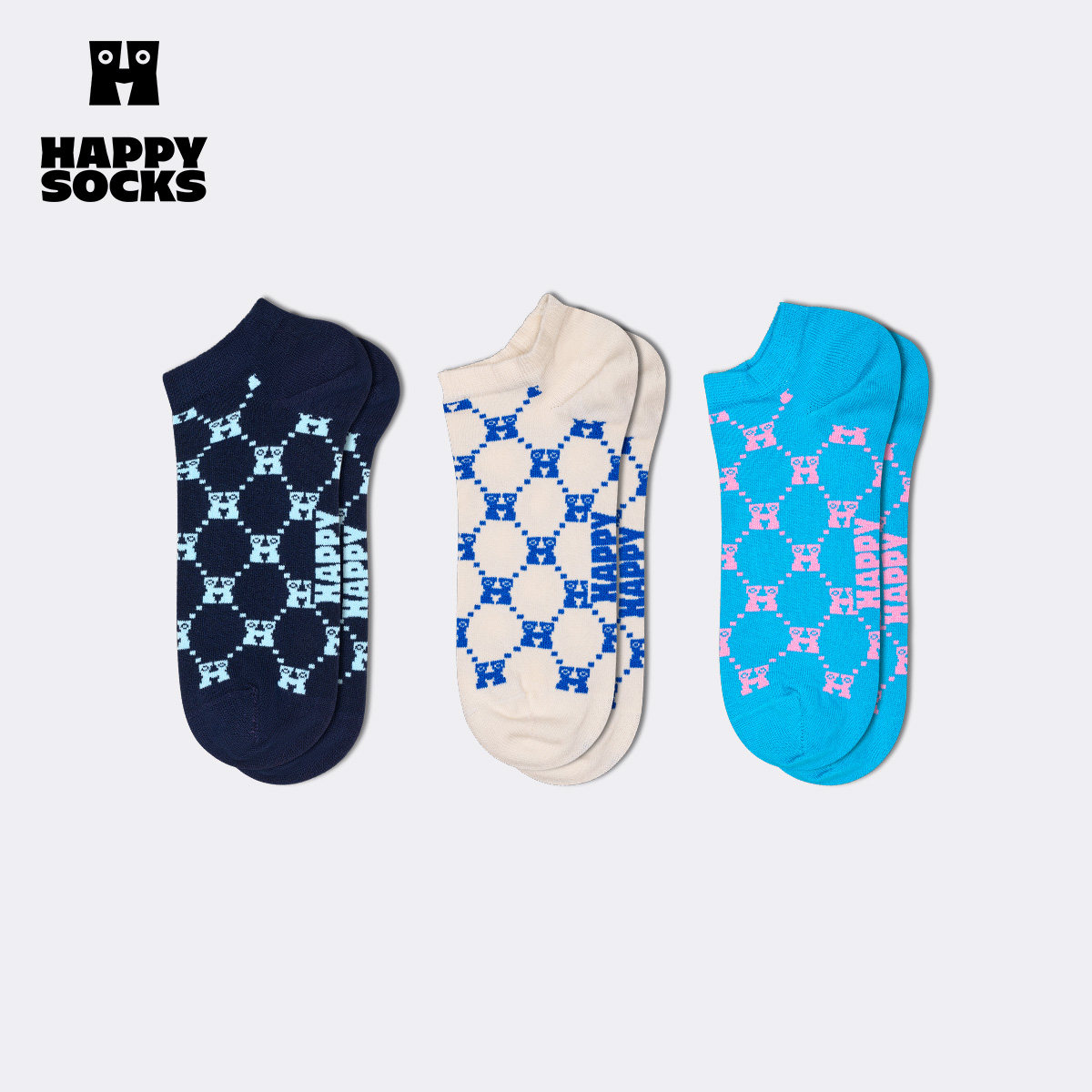 【2026新款】Happy Socks潮牌棉袜子创意老钱风踝袜个性小众短袜