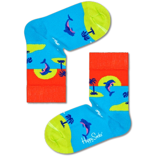 Happy Socks个性童袜秋季款可爱时尚棉袜中筒袜儿童袜子小腿袜