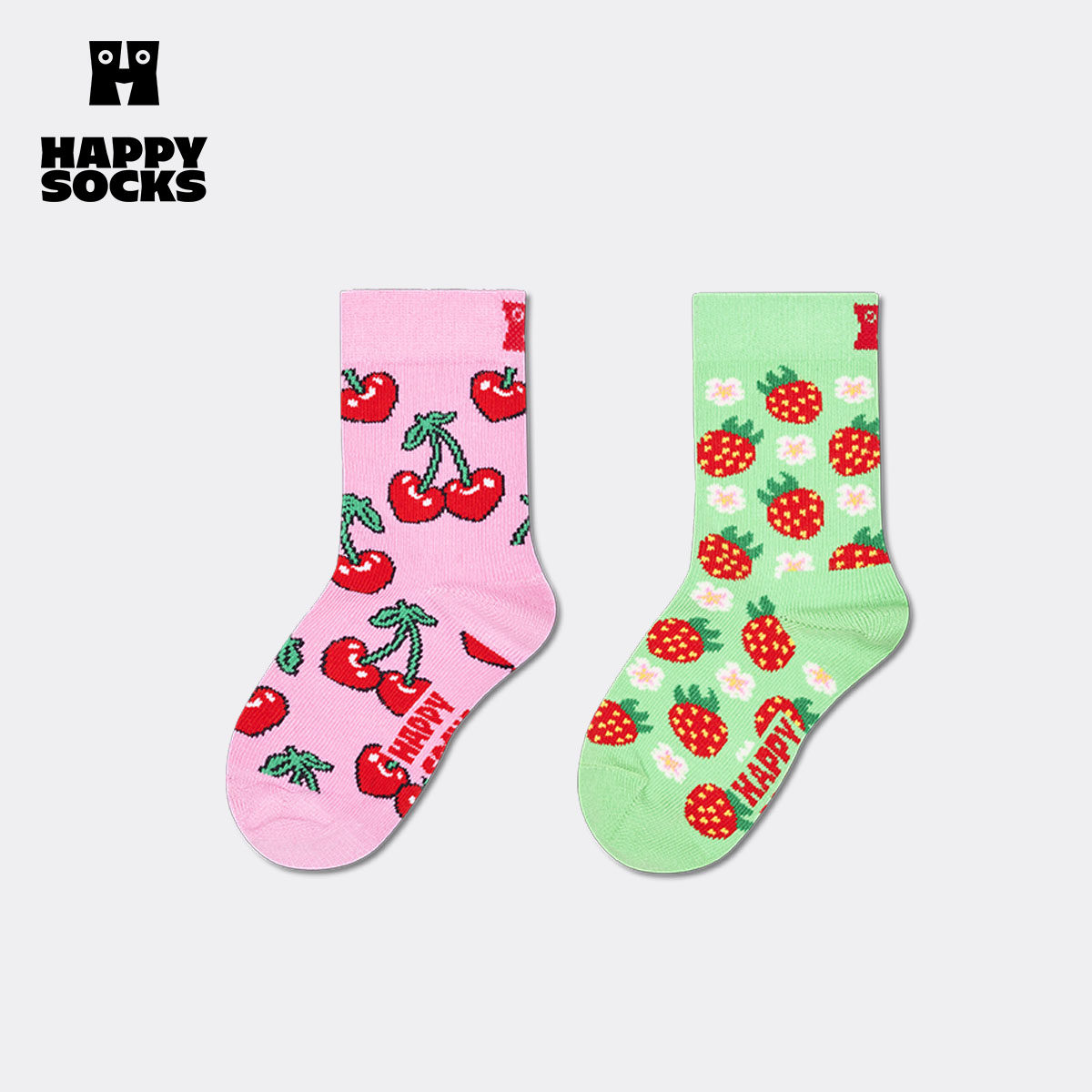 【2026新款】Happy Socks儿童可爱水果宝宝棉袜子中小童中筒袜