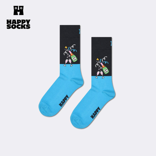 【春秋款】Happy Socks潮牌红酒派对袜子时尚创意小众中筒袜