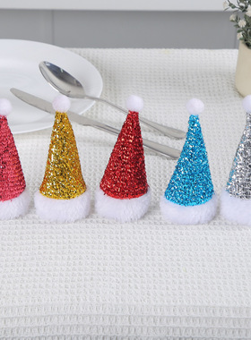 Christmas sequin knife and fork set decorations