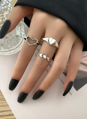 女人欧美爱心关节戒指