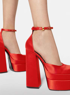 Summer Thick Heel Baotou Women's Large High Heels大码高跟鞋