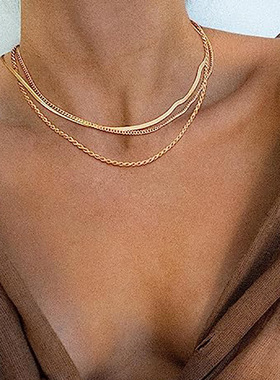 欧美时尚简约麻花项链项链其他