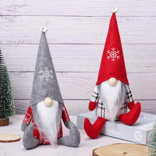Christmas Bell Elf Doll Snow Embroidered Ornament精灵娃娃