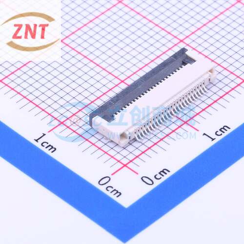 FFC/FPC连接器 AFC01-S24FCC-00 SMD,P=0.5mm,卧贴 翻盖式 24P 下