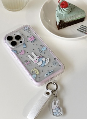 noissue草莓兔imd二合一双层壳适用苹果15promax手机壳可拆卸边框iphone14pro全包13