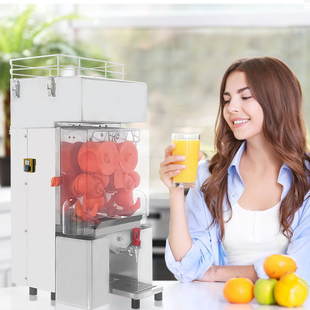 橙汁机博科尼商用不锈钢全自动石榴渣汁分离鲜榨鲜橙榨汁机压榨机