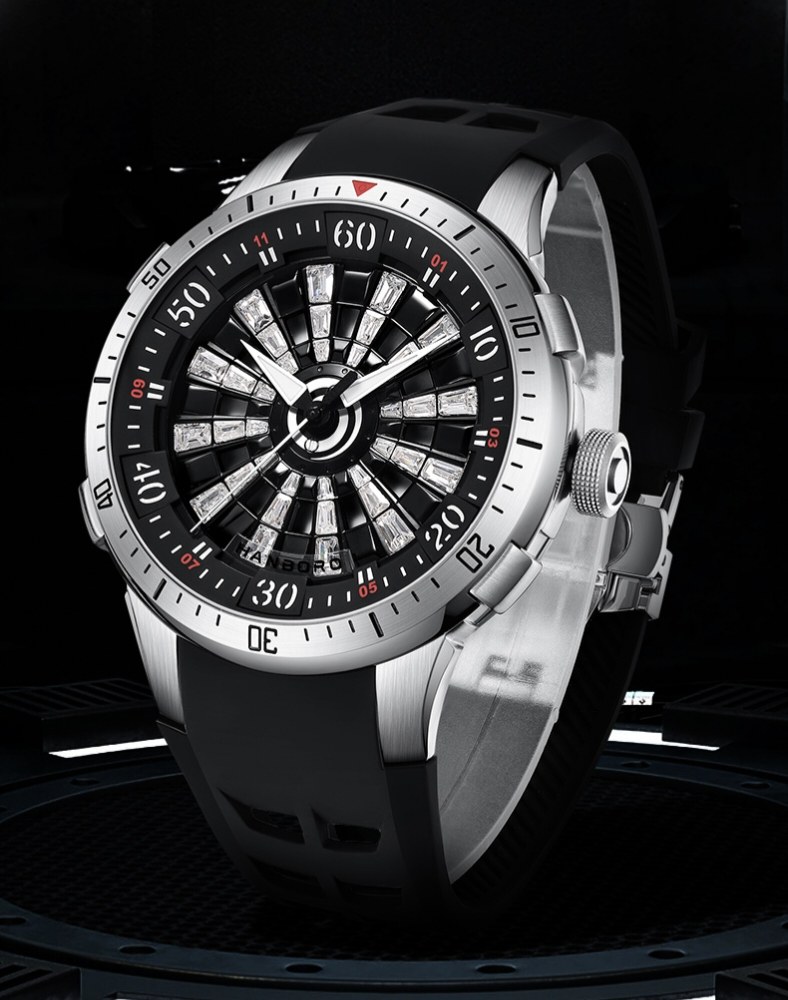 衡宝罗男士时来运转机械表夜光防水全自动机械手表男表