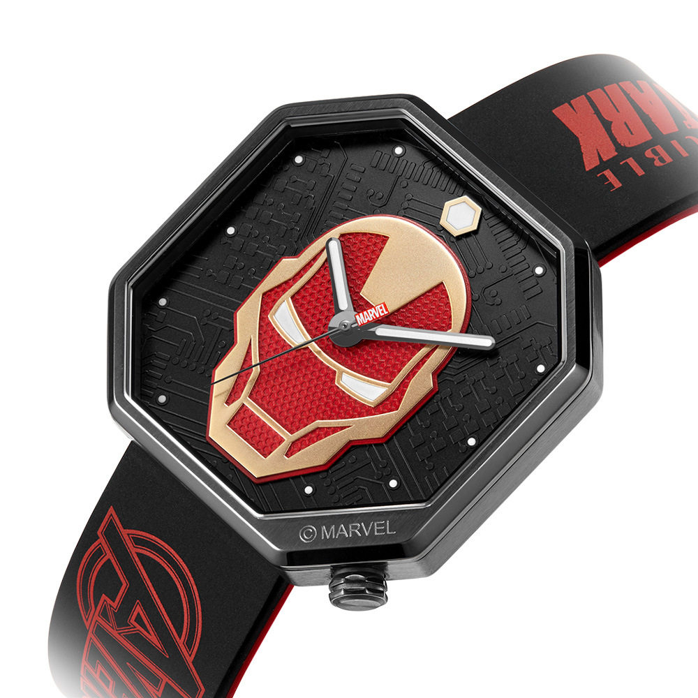 marvel漫威手表 钢铁侠男士夜光石英新款胶带潮流个性防水腕表898