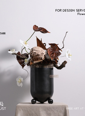 中古风仿真花组合摆件