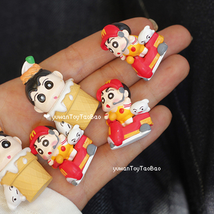 蜡笔小新可爱骑电瓶车造型萌粒公仔 迷你小摆件玩具 diy饰品配件