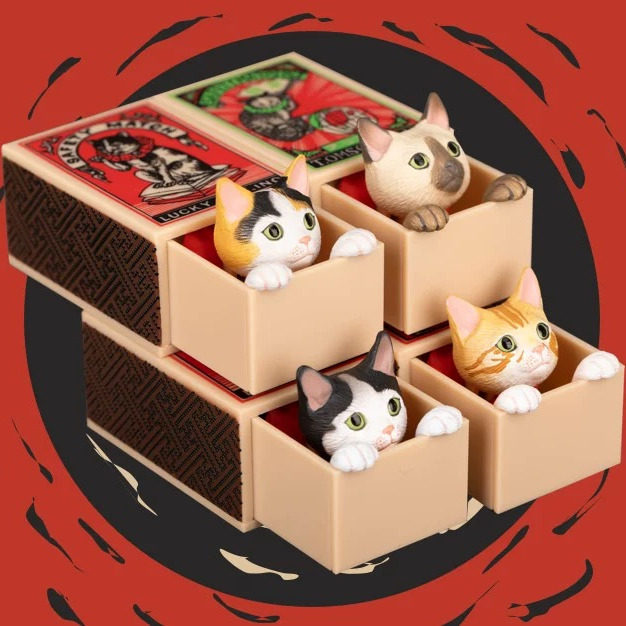 日本奇谭躲猫猫盲盒手办扭蛋公仔