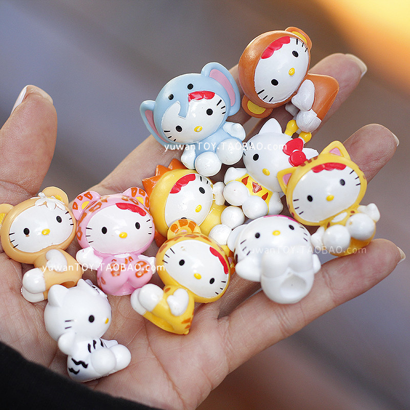 正版日单散货 kt猫笔套凯蒂猫笔帽公仔kitty可爱笔套装饰品小摆件