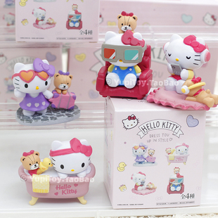 日单Kitty猫手办盲盒可爱kt猫玩偶公仔车载蛋糕装饰摆件生日礼物