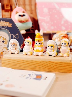 网红鲨猫公仔鲨鱼猫手办盲盒小猫咪模型迷你玩偶可爱桌面装饰摆件