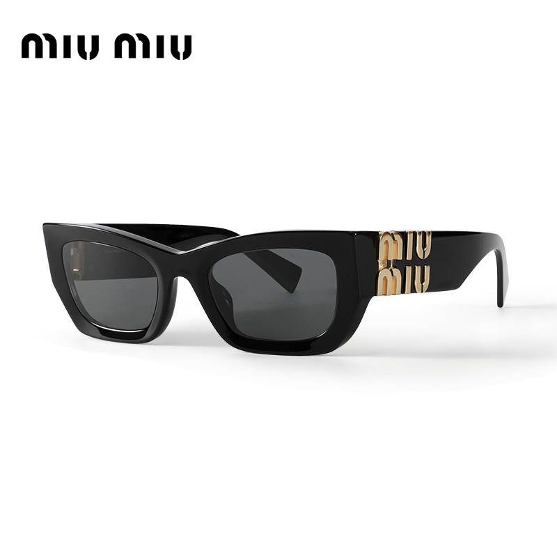 MIUMIU缪缪太阳眼镜男女窄框猫眼高级感防紫外线韩版墨镜0MU 09WS