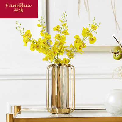 名侈北欧轻奢金属玻璃摆件玄关花瓶 尊贵品质 轻奢精选 顺丰包邮 服务至家 名侈旗舰店 淘优券