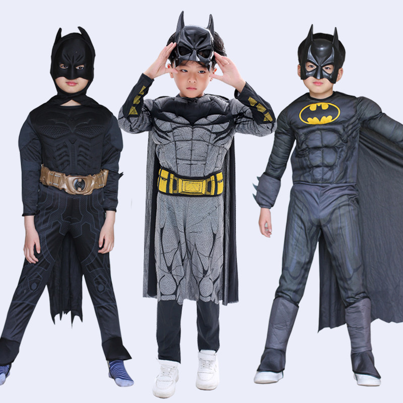 蝙蝠侠衣服万圣节儿童服装动漫cosplay套装复仇者联盟演出服 男童
