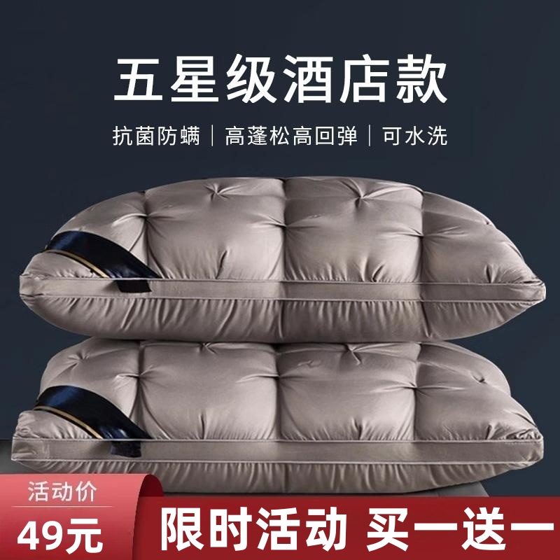 五星级酒店羽丝绒枕头芯买一送一