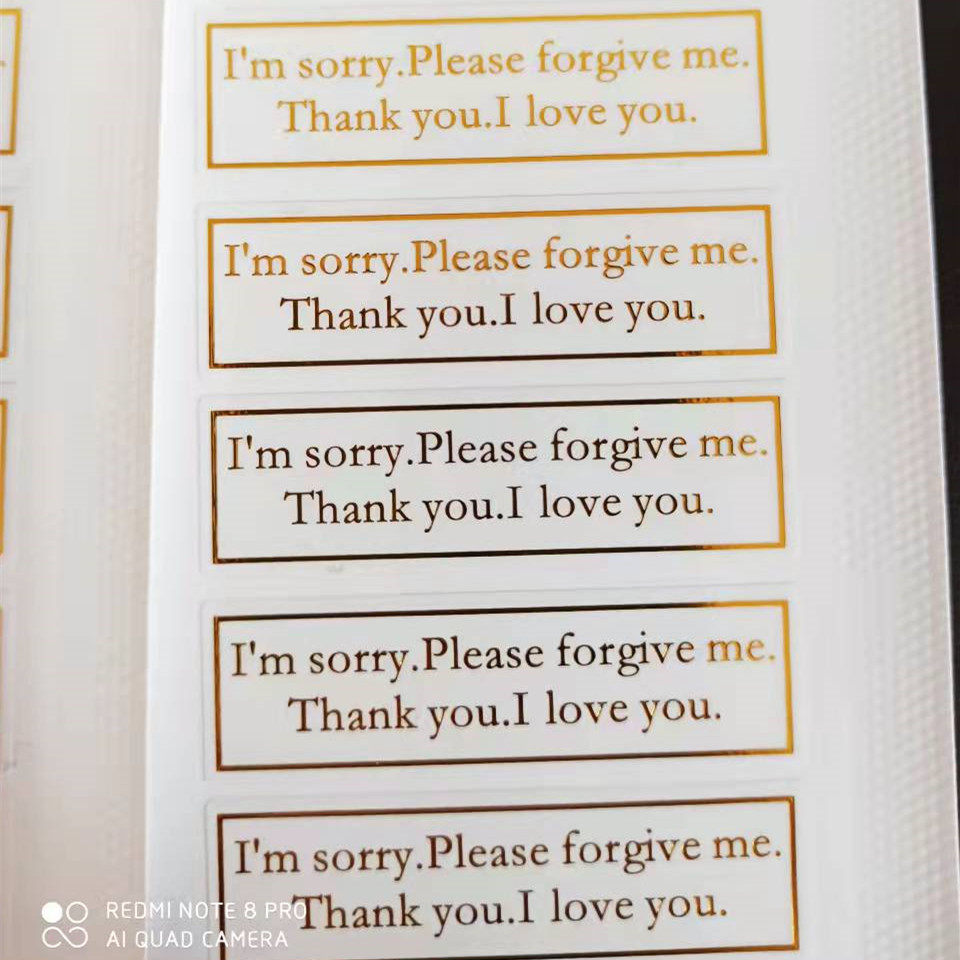 Zero Extreme Cleaning Tool Sticker with Four Proverbs: Hot Stamping English Stickers, Soaring Sticker, Upgrade Cannot Remove Gold, Clean Good Sticker