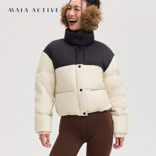 拼色羽绒服瑜伽外套MAIAACTIVE